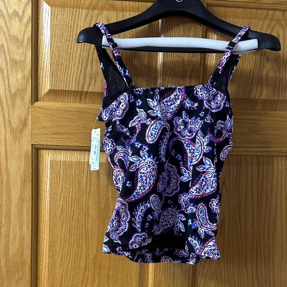 Women’s Black Paisley One-Piece Swimsuit - Picture 6 of 6